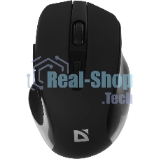 Мышь беспроводная Defender Prime MB-053 черный, 1600 dpi, радиоканал, USB, кнопки - 6