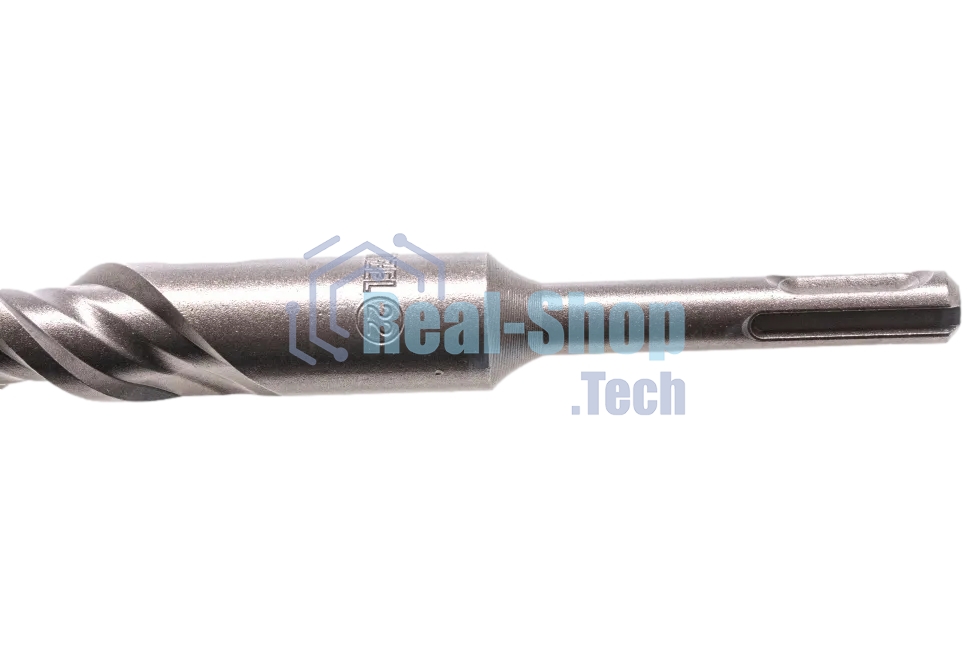 Бур по бетону Denzel двойная спираль, Cobalt W-tip, 22x310 мм, SDS PLUS