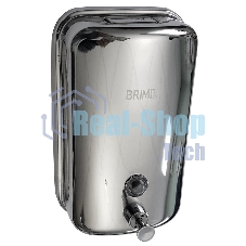 Дозатор жидкого мыла настенный, металический с глазком, из нержавеющей стали 1000 мл BRIMIX 615