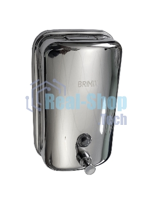 Дозатор жидкого мыла настенный, металический с глазком, из нержавеющей стали 1000 мл BRIMIX 615