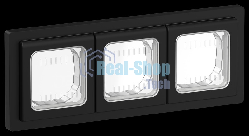 Рамка 3-местная IP55 Рпро-3-55-ФлЧ черный FLITE