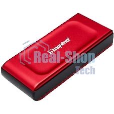 Внешний SSD Kingston XS1000, 2TB, USB 3.2 Gen 2 Type-C, R/W 1050/1000, красный