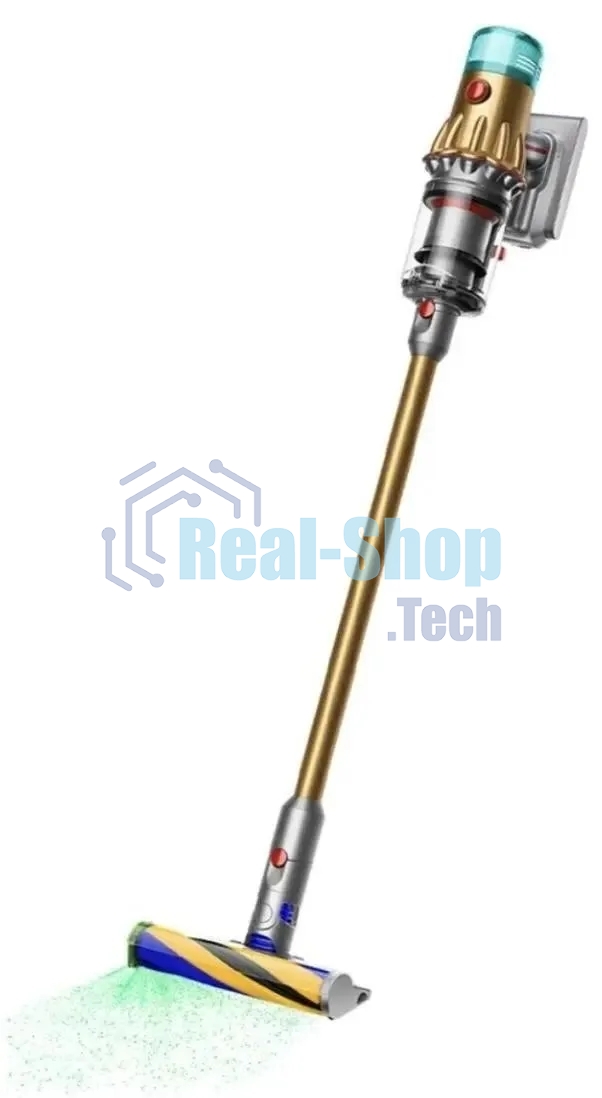 Пылесос вертикальный Dyson SV46 V12 Detect Slim Absolute золотистый/серебристый, питание от аккумулятора, 150 Вт, уборка сухая, пылесборник 0.35 л, работа от АКБ max 60 мин