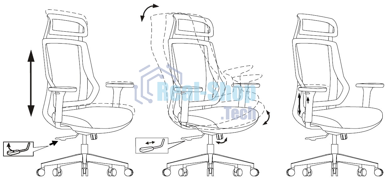Кресло руководителя Бюрократ MC-G411N-H серый, сетка/ткань, с подголов. крестов. пластик, пластик серый