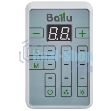 Тепловентилятор Ballu BHP-MW2-10, серый, 10 кВт, 100 м2, механический термостат, пульт д/у