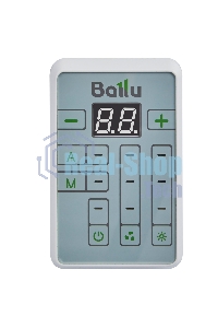 Тепловентилятор Ballu BHP-MW2-10, серый, 10 кВт, 100 м2, механический термостат, пульт д/у