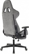 Кресло игровое Бюрократ Zombie Drift/F серый/черный, крестов. пластик, подст. для ног