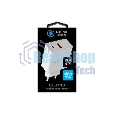 Сетевое зарядное устройство Qumo Energy light (Charger 0052) PD 20W, 2USB, Type-C + QC3.0, белый