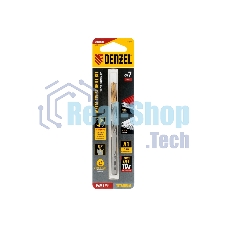 Сверло спиральное по металлу Denzel 7,0 x 109мм, Р6М5, Golden Tip