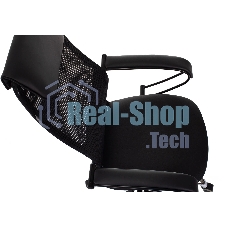 Кресло руководителя Бюрократ CH-607BS черный, сетка/ткань, крестов. металл хром