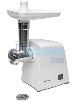 Мясорубка электрическая Candy CG-100 белый, 900 Вт, 2.2 кг/мин, реверс, защита от перегрузки, насадки - 4