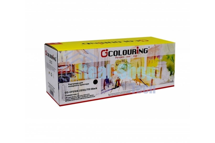 Картридж лазерный Colouring CG-CF210A (131A)/731 черный (1600 копий) для принтеров HP LaserJet Pro 200 Color M251/276 Canon i-SENSYS LBP7110CW/LBP7100CN/MF8280CW/MF8250CN/MF8230CN/MF8210CN