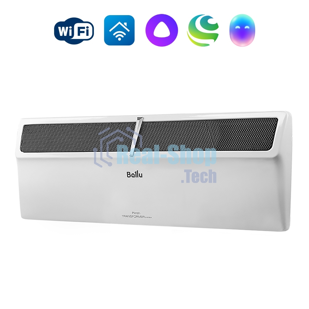 Комплект Ballu Plinth Transformer BEC/PL-500-4E с блоком управления, белый, 500 Вт, 8 м2, дисплей, термостат