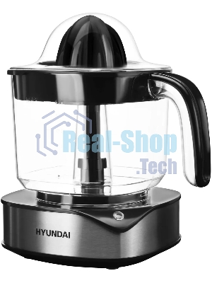 Соковыжималка Hyundai HY-JC4123 стальной/чёрный, цитрусовая, 30 Вт, 1200 мл, механическое