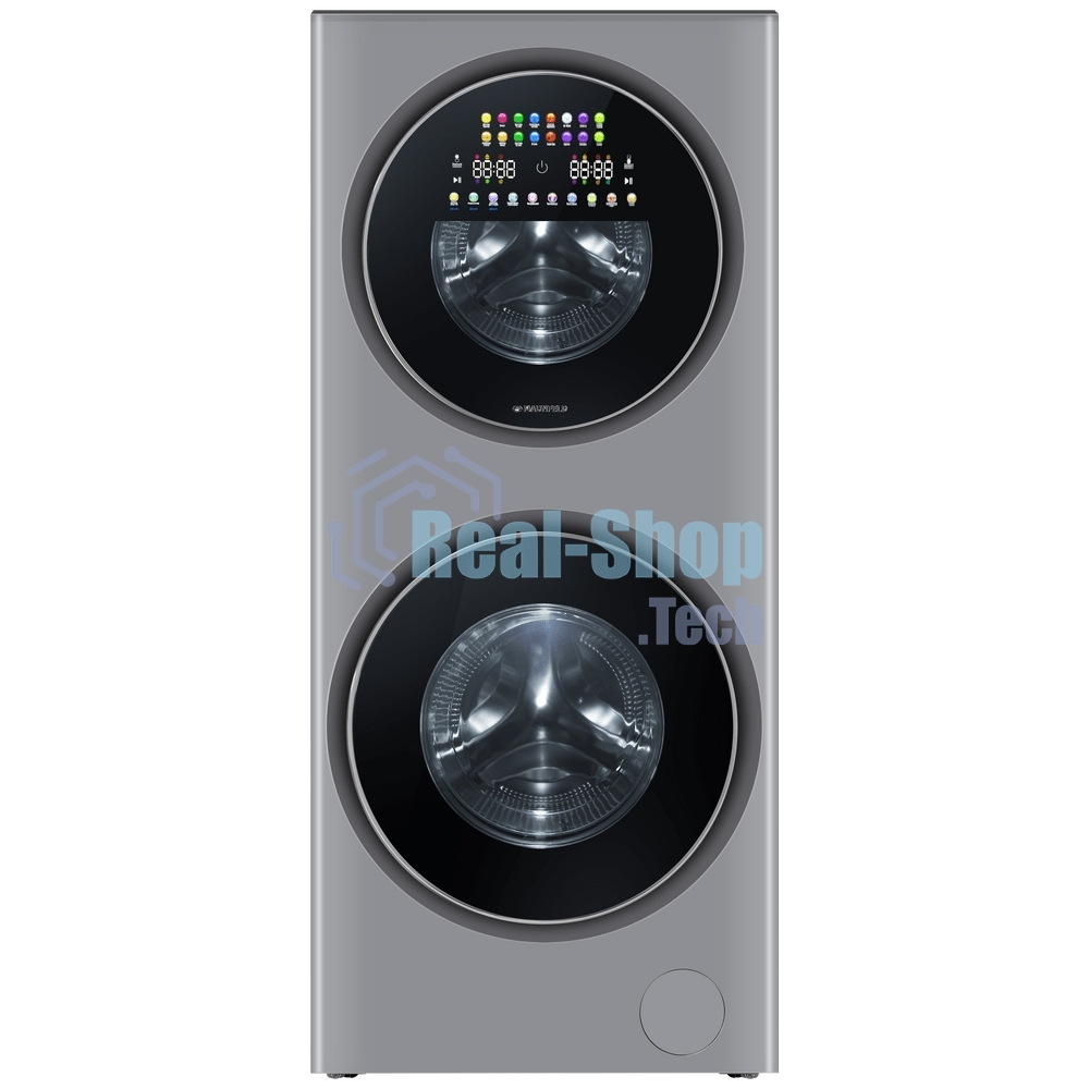 Стирально-сушильная + Стиральная машина Maunfeld MFWD14157LS06 нержавеющая сталь, загрузка фронтальная 10кг, 1400 об/мин., класс: A+++