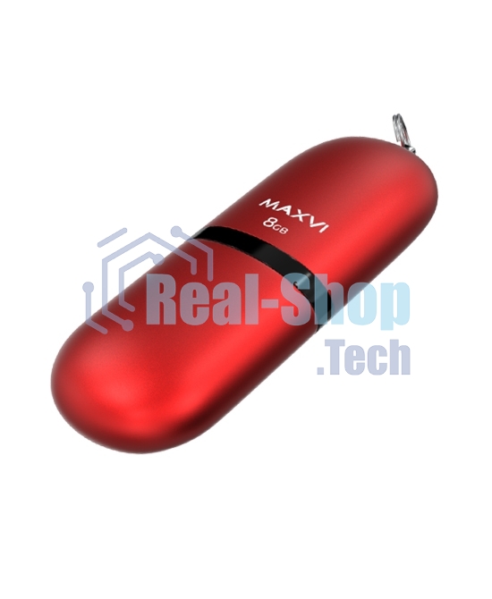 Флешка USB Maxvi SF red (FD8GbUSB20C10SF), 8Gb, USB 2.0, R/W 5/15, красный