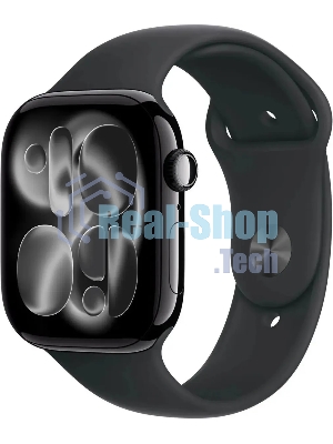 Умные часы Apple Watch Series 11 A3333 46мм OLED корп.черный Sport Band рем.черный разм.брасл.:M/L (MEUX4LW/A)