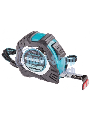 Рулетка Gross Magnetisch, 3 м х 16мм, обрезин. корпус, автоматич. фиксация, нейлон. покр., магн. зацеп