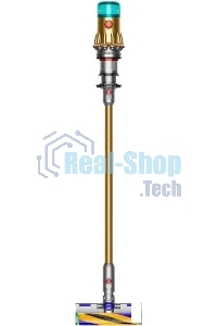 Пылесос вертикальный Dyson SV46 V12 Detect Slim Absolute золотистый/серебристый, питание от аккумулятора, 150 Вт, уборка сухая, пылесборник 0.35 л, работа от АКБ max 60 мин