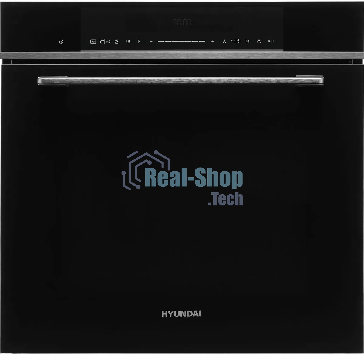 Духовой шкаф электрический Hyundai HMEO 6780 DX черное стекло/серебристый