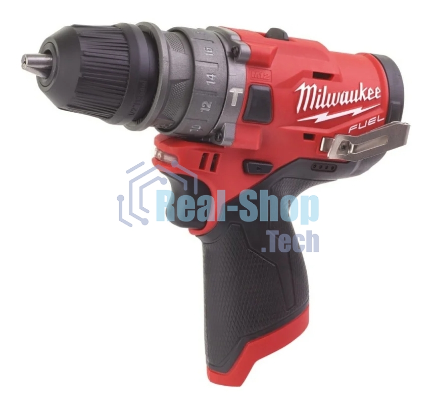 Дрель-шуруповерт аккумуляторная Milwaukee M12 FPDXKIT-202, Аккумуляторная, 12В, 2 АКБ, Кейс