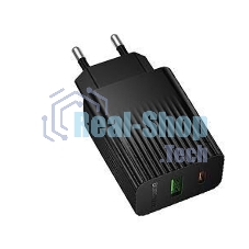 Сетевое зарядное устройство BOROFONE (6941991122750) BAS74A 1USB+1Type-C 3.0A QC3.0 PD 20W черный