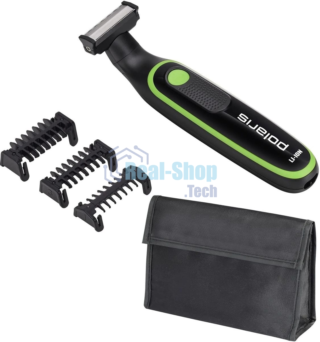 Машинка для стрижки Polaris PHC 0303RB черный/лайм 240Вт