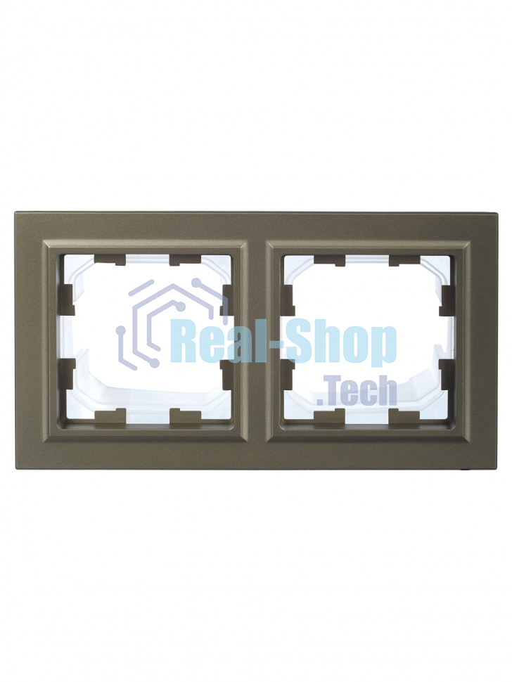 Рамка 2-местная IEK BRITE РУ-2-БрШ-44 IP44 шампань