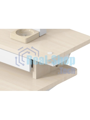 Стол для компьютера Cactus CS-EDL-DWT столешница ДСП светлый дуб каркас белый 120x71x60см