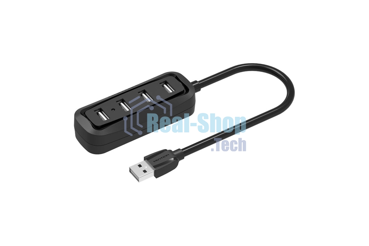 USB-концентратор Vention VAS-J43-B015, USB 2.0, USB 4 порта, USB