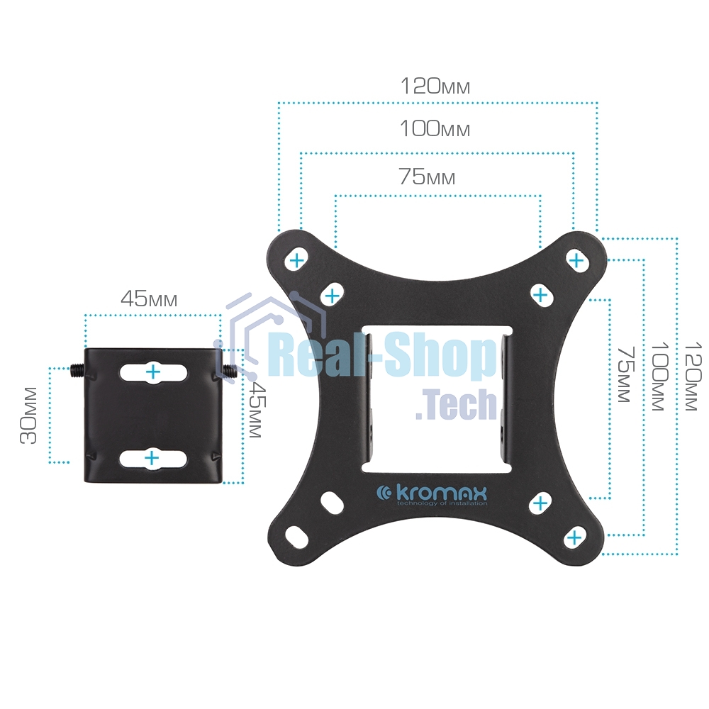 Кронштейн для телевизора Kromax VEGA-8 черный 15