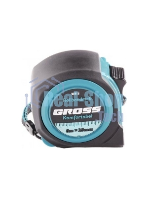 Рулетка Gross Komfortabel, 8 м х 25 мм, обрезиненный корпус