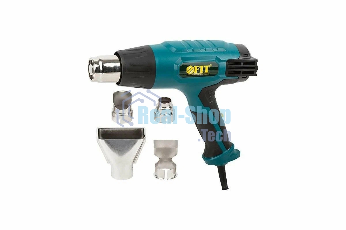Фен технический FIT 80611 2000 Вт; 60/400/600 °C; 300/500/500 л/мин; рез. накл.; короб.