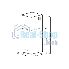 Вытяжка островная LEX Mono 400 белый, 40 см, 850 куб. м/ч, 50 дБ