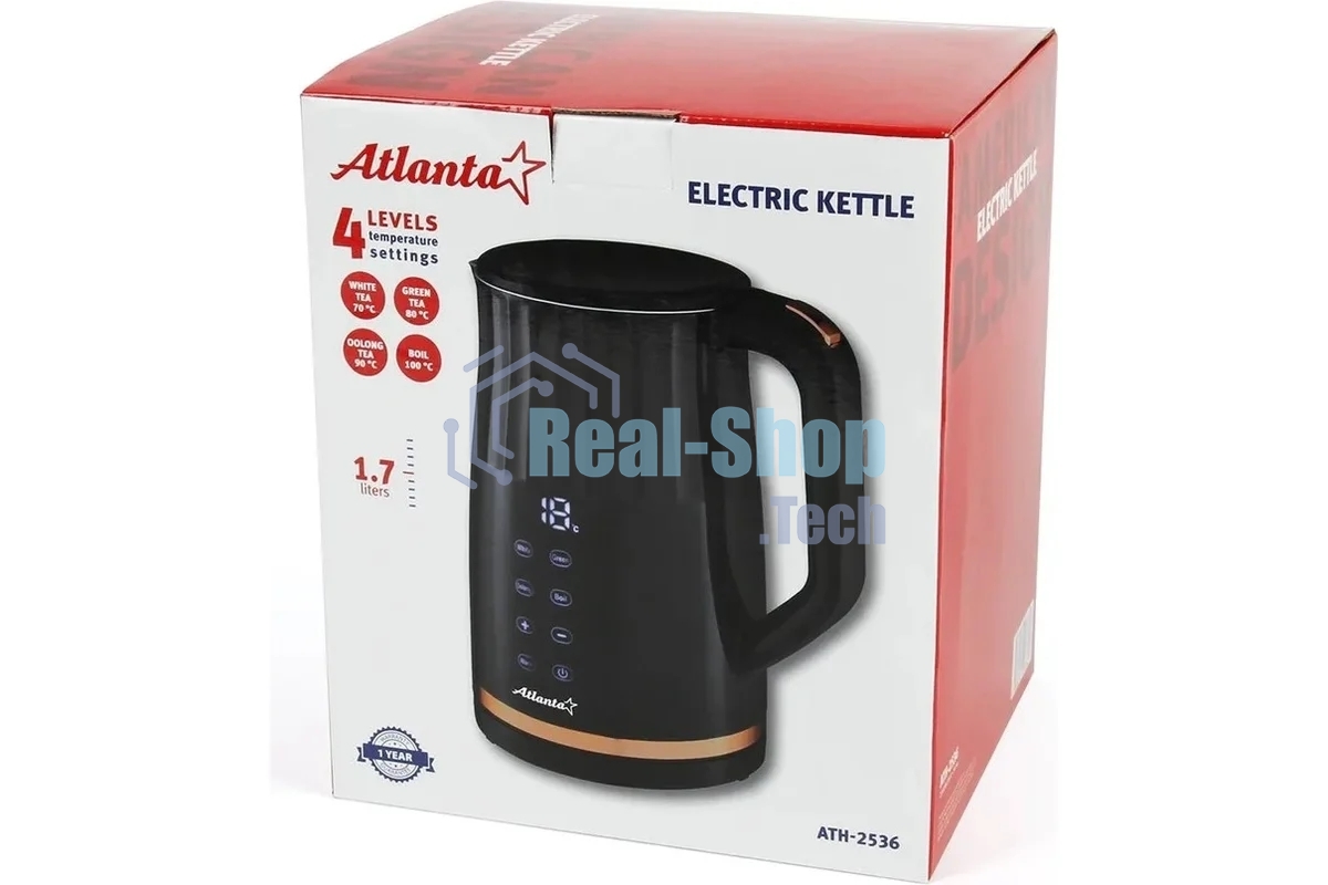 Чайник электрический Atlanta ATH-2536 черный