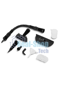 Пароочиститель ручной Kitfort КТ-9195 1050Вт черный/фиолетовый