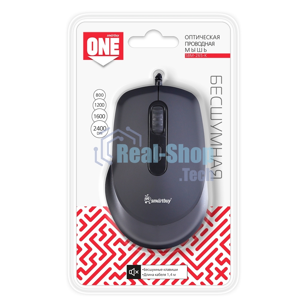 Мышь проводная Smartbuy ONE 265-K черная (SBM-265-K)