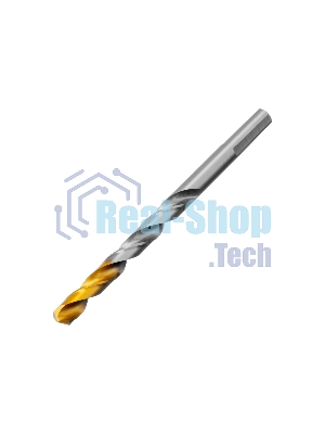 Сверло спиральное по металлу Denzel 7,0 x 109мм, Р6М5, Golden Tip