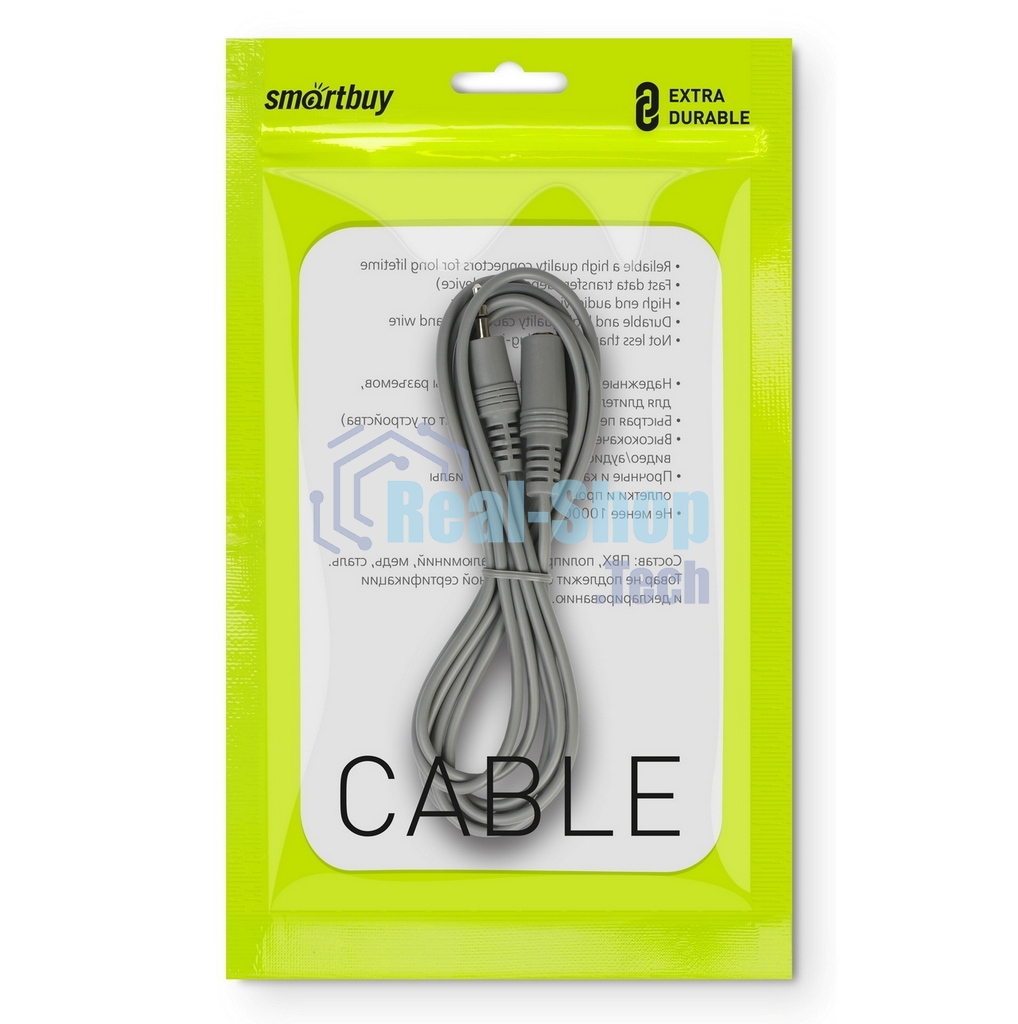 Кабель-удлинитель Smartbuy 3.5 Jack (M) - 3.5 Jack (F), стерео, аудио, 1,8 м, пакете (KA-321-350)