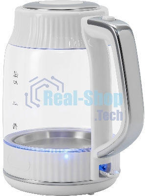 Чайник электрический Vitek VT-WK1059 1.7л. 2200Вт белый корпус: стекло/пластик