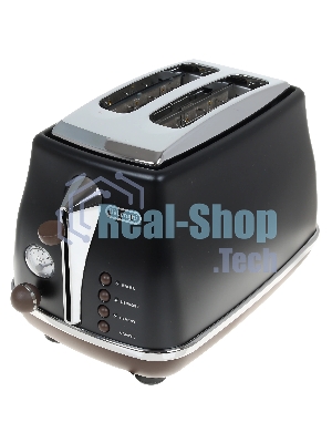 Тостер DeLonghi CTOV2103.BK черный, 900 Вт, 2 слота