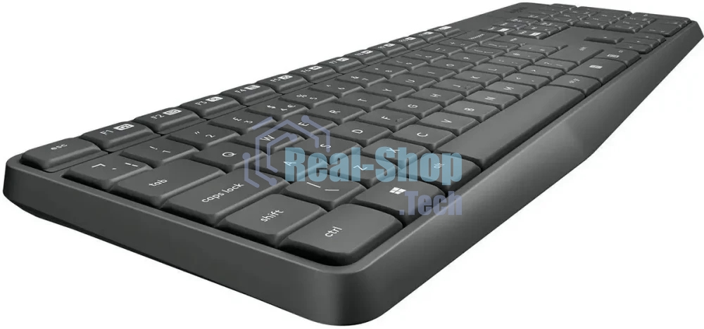 Комплект клавиатура+мышь Logitech MK235 беспроводной, USB, 1000 DPI, серый ( неоригинальная гравировка)