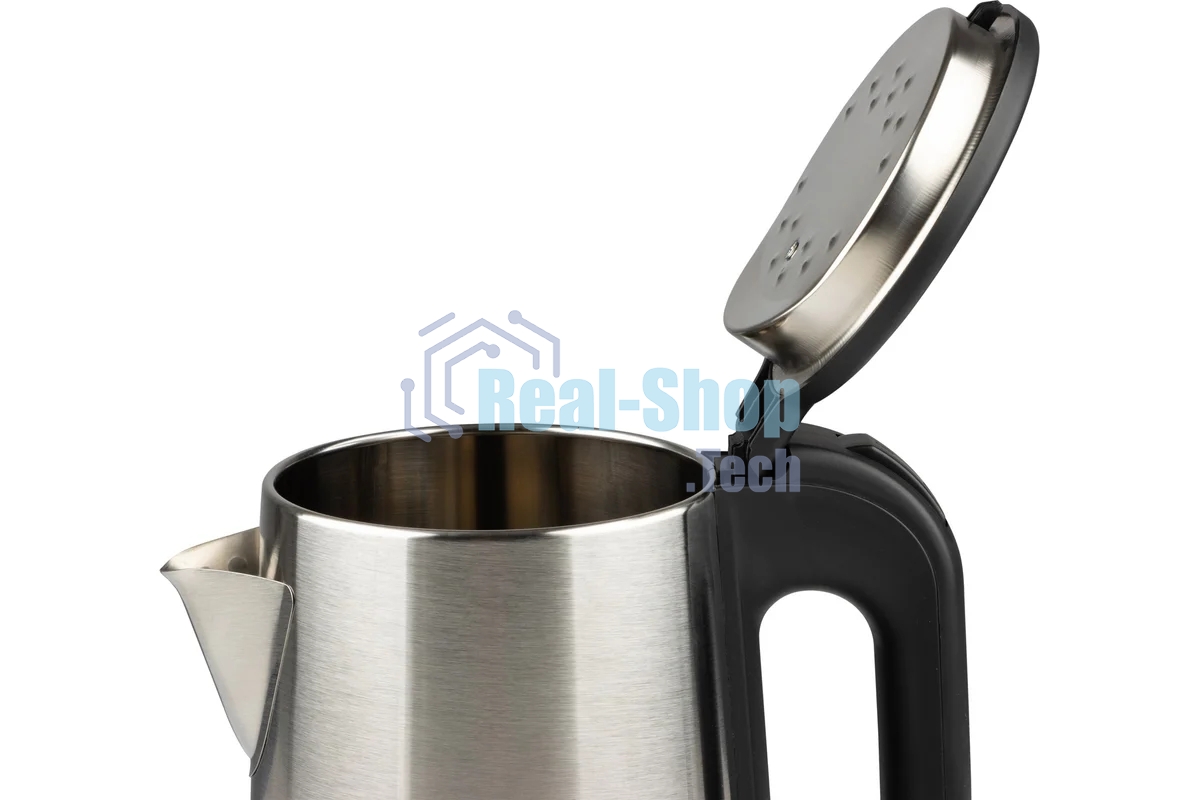 Чайник электрический HOMESTAR HS-1041 1,8 л, 1500 Вт, нержавейка, стальной/черный