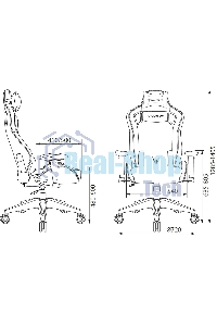 Кресло игровое Knight Outrid Smile черный эко.кожа крестов. пластик