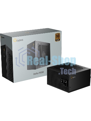 Блок питания 850W Ocypus Delta P850 (ATX, 80+ Bronze, APFC, 20+4 pin, 120мм fan, PCI-E 6+2Px3, 8xSATA) (Delta-P850-B1FDBK024X-EU)