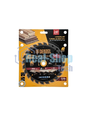 Пильный диск по дереву Denzel ф190 х 30 мм, 24 зубьев