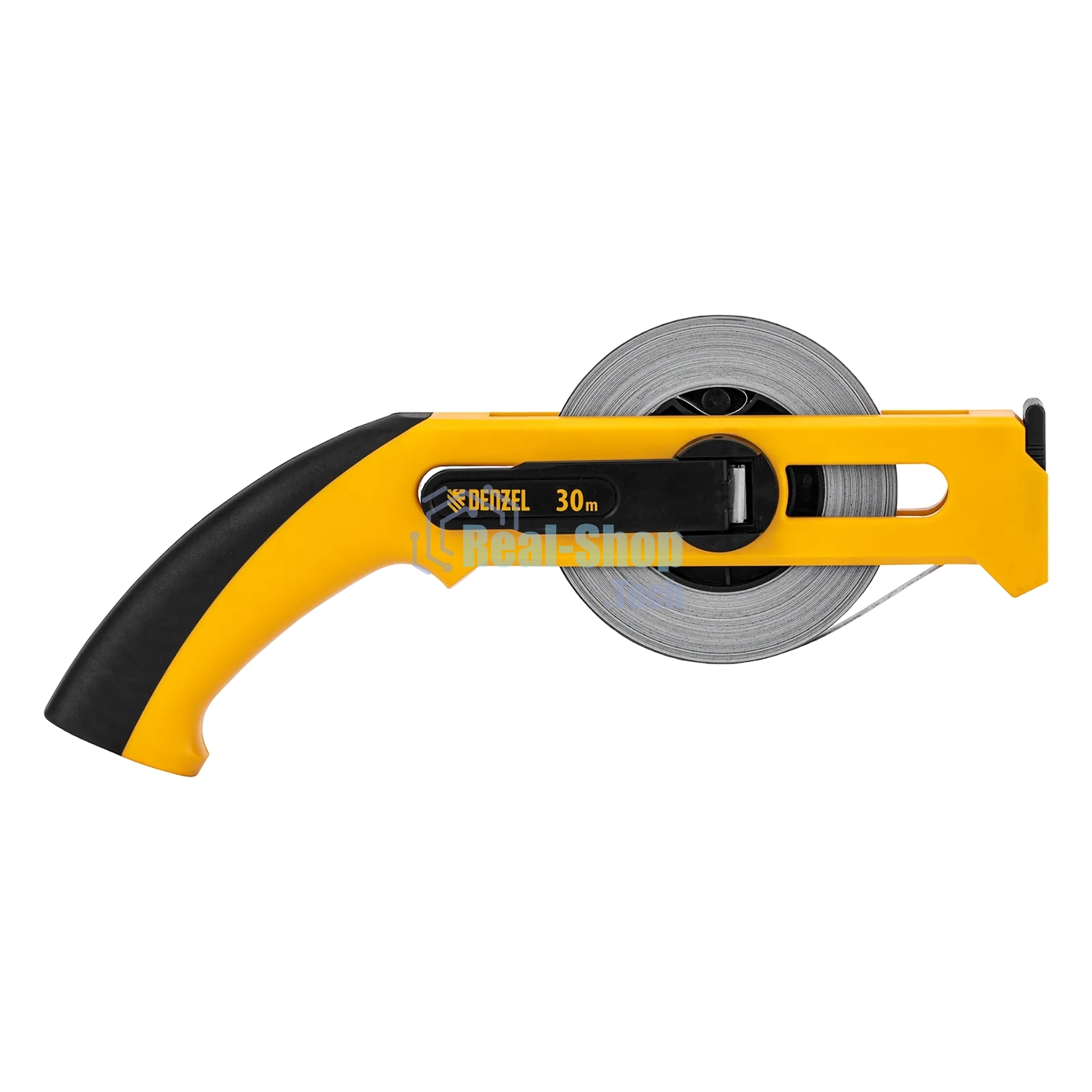 Рулетка геодезическая Denzel 30 м х 13 мм, открытый корпус, металлическая лента