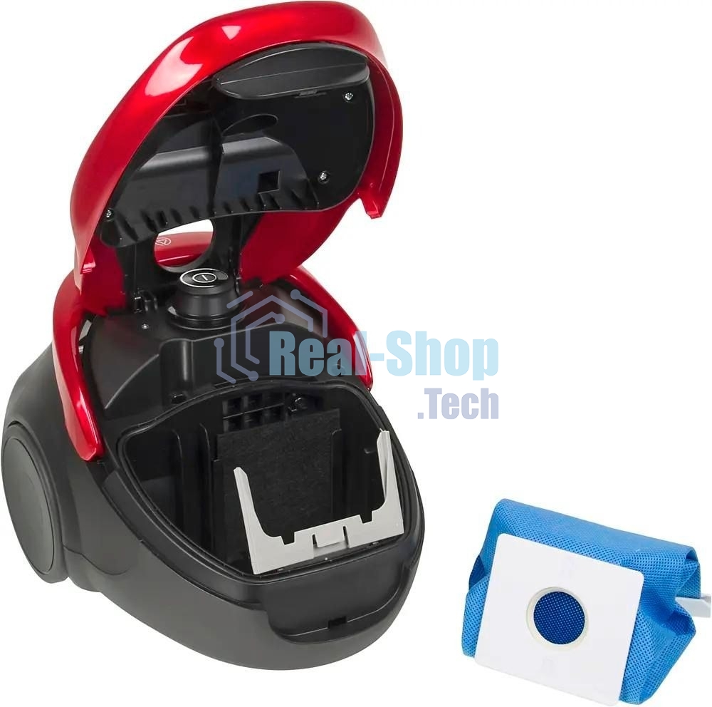 Пылесос Samsung VC20M257AWR красный, 460/2000 Вт, уборка сухая, пылесборник мешок 2.5 л