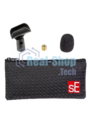 Микрофон динамический sE Electronics V3 50 Гц - 16 кГц, кардиоида, комплектация: микрофонный зажим, адаптер с резьбой, чёрная ветрозащита, транспортировочный чехол на молнии