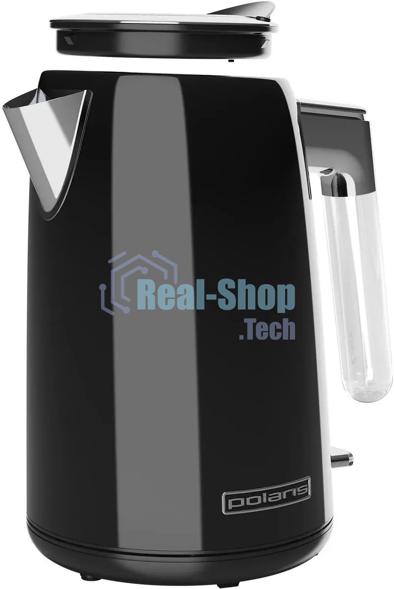 Чайник электрический Polaris PWK 1746CA Water Way Pro 1.7л. 2200Вт черный (корпус: нержавеющая сталь)